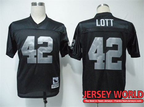 OAKLAND RAIDERS #42</br>RONNIE LOTT THROWBACK JERSEY</BR>PRICE $85.00 OAKLAND RAIDERS #42</br>RONNIE LOTT THROWBACK JERSEY</BR>PRICE $85.00